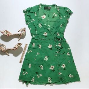 Reformation Garnet wrap dress in Melrose floral print